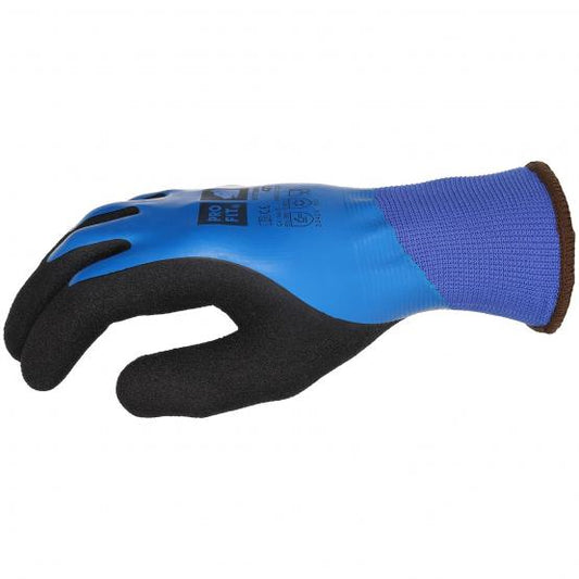 6 Paar Winter Arbeitshandschuhe "Absolut Cool", Latex, blau/schwarz