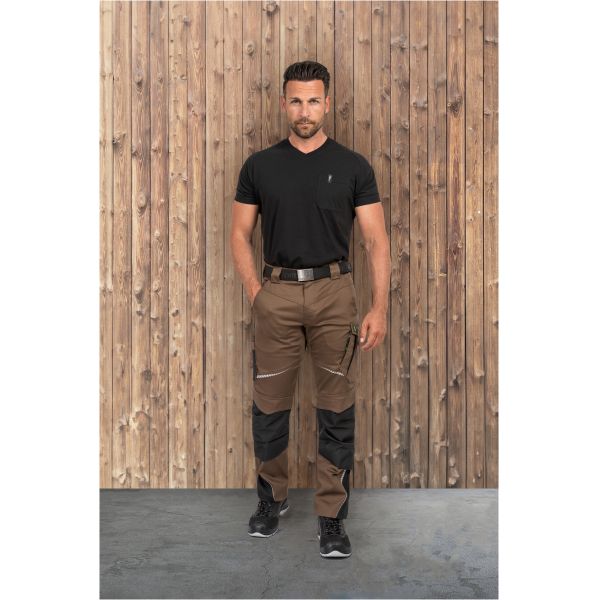 Bundhose mit Knietaschen Leibwächter Flex Line Grau