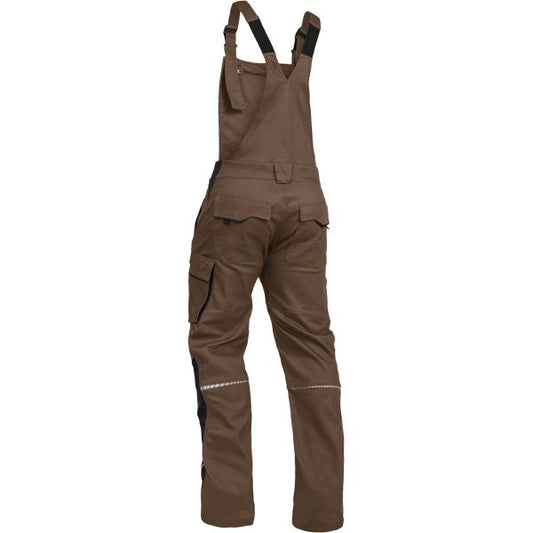 Latzhose mit Knietaschen Leibwächter Flex Line Braun