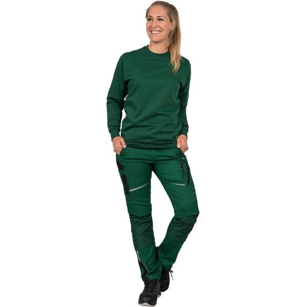 Rundhals Pullover Sweater Grün Unisex