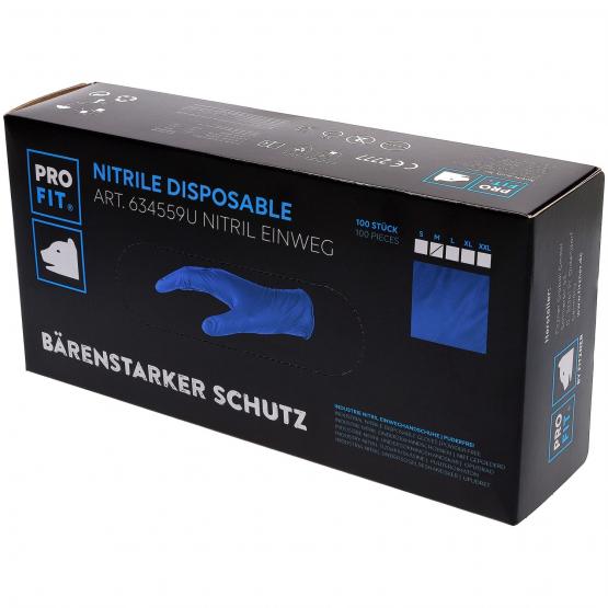 1000 St. Nitril Einweghandschuhe, Top-Qualität, 24 cm, blau,, 10 Boxen a 100 St.
