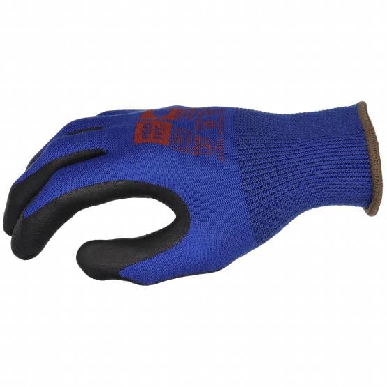 144 Paar Nitril Handschuhe "Hit Therm", blau/schwarz, Noppen