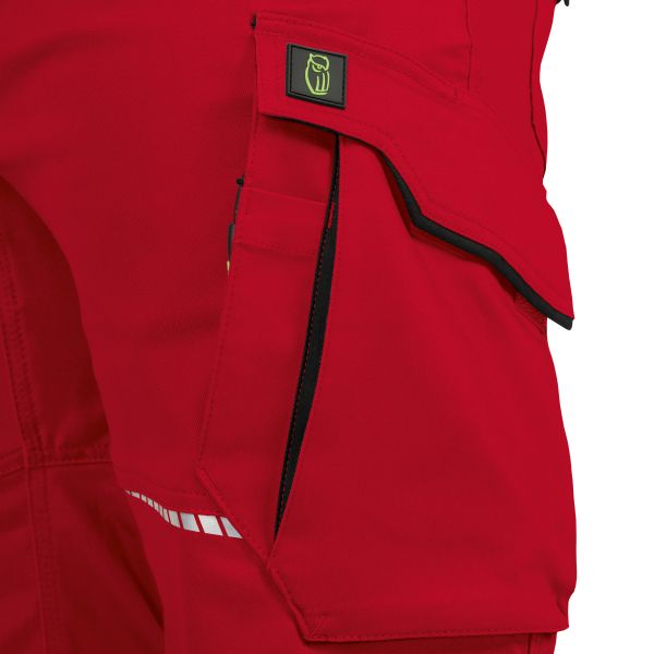 Bundhose mit Knietaschen Leibwächter Flex Line Rot