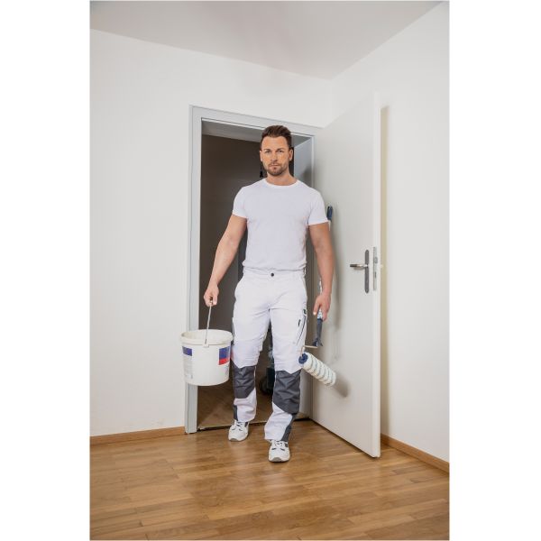 Bundhose mit Knietaschen Leibwächter Flex Line Weiß