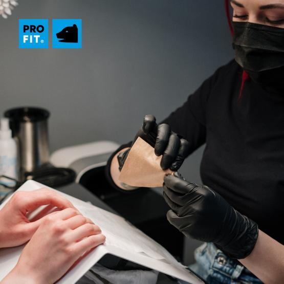 Nitril Einweghandschuhe, 24 cm, schwarz, 100 St.