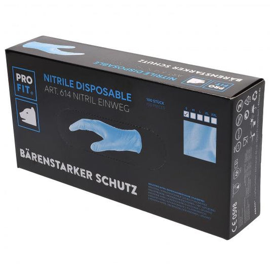 1000 St. Nitril Einweghandschuhe, 24 cm, blau, 10 Boxen a 100 St.