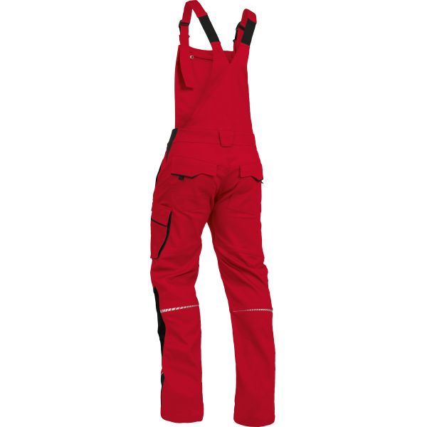 Latzhose mit Knietaschen Leibwächter Flex Line Rot