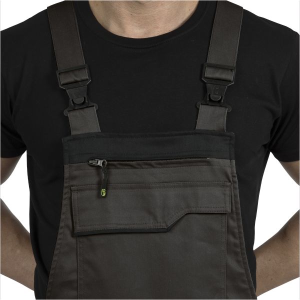 Latzhose mit Knietaschen Leibwächter Flex Line Anthrazit