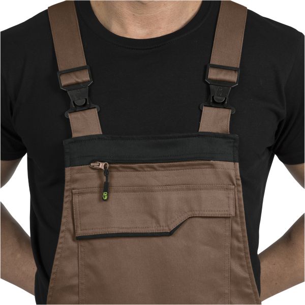 Latzhose mit Knietaschen Leibwächter Flex Line Braun