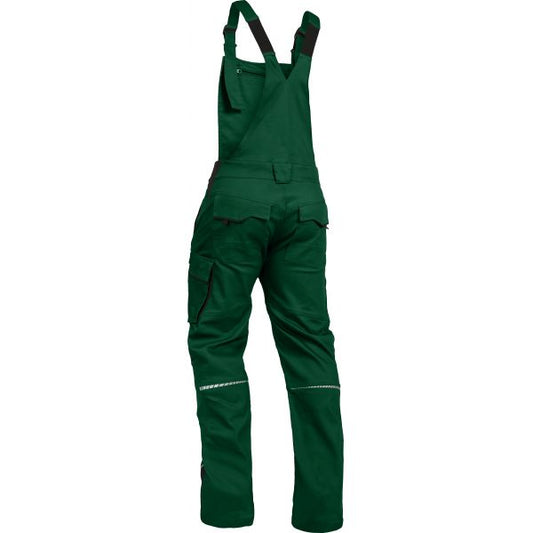 Latzhose mit Knietaschen Leibwächter Flex Line Grün/Schwarz