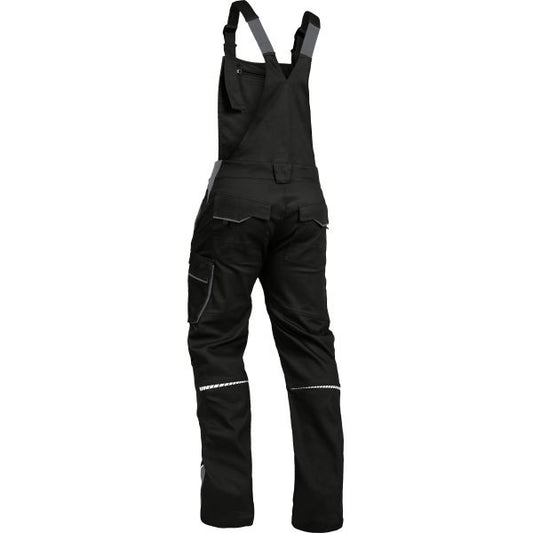 Latzhose mit Knietaschen Leibwächter Flex Line Schwarz