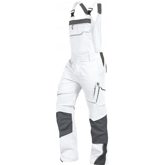 Latzhose mit Knietaschen Leibwächter Flex Line Weiß