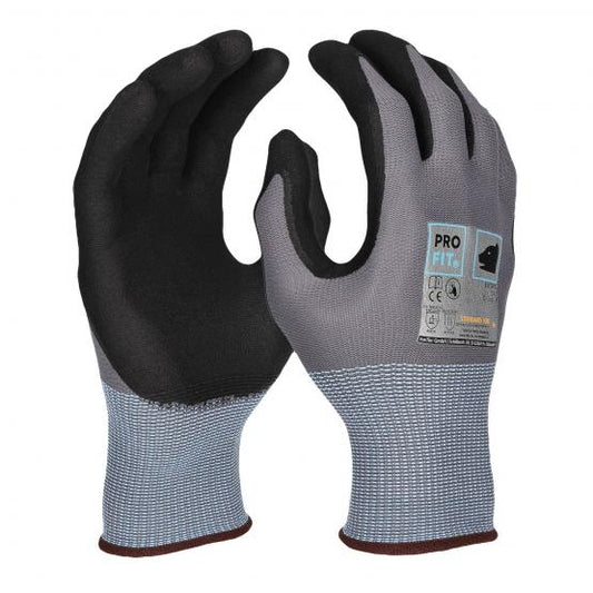 12 Paar Nitril Handschuhe "Extra", Nitrilschaum, grau/schwarz