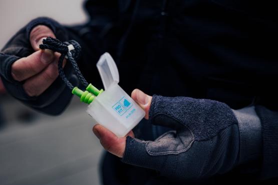 Gehörschutzstöpsel "Prosoft 34", Mehrweg, Kordel, plus Box, SNR 34 dB