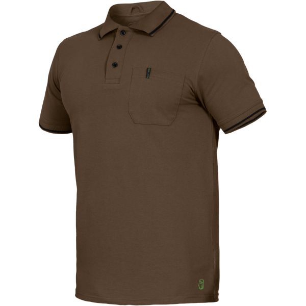 Polo-Shirt Leibwächter Flex Line Braun