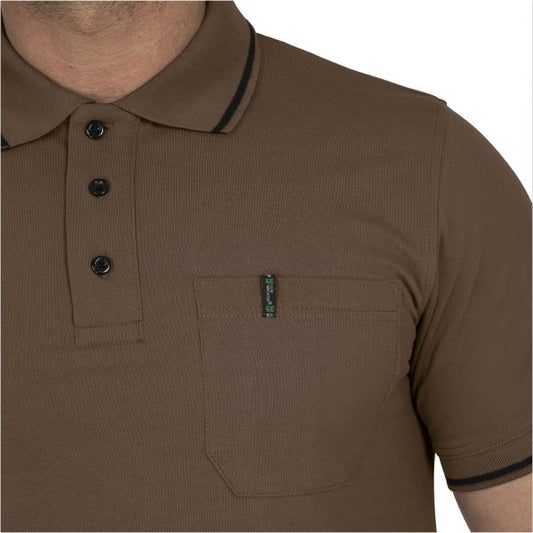 Polo-Shirt Leibwächter Flex Line Braun
