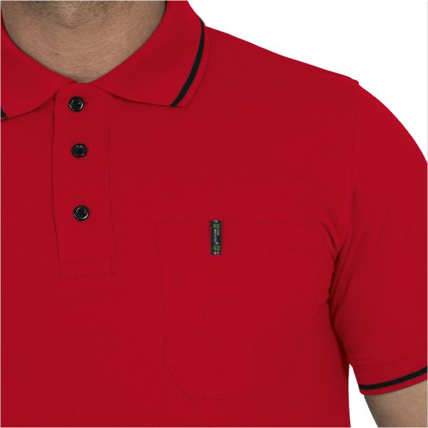 Polo-Shirt Leibwächter Flex Line Rot