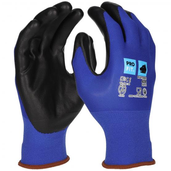 12 Paar Polymer-p Montagehandschuh, "Prime", blau/schwarz
