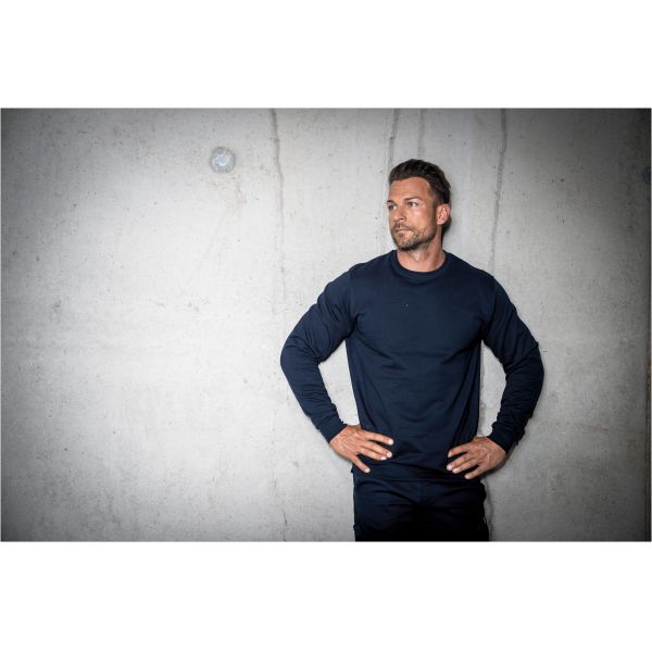 Rundhals Pullover Sweater Dunkelblau Unisex