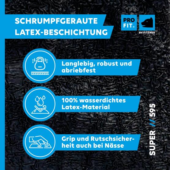 144 Paar Latex Handschuh, "Super", rot/schwarz, Strickbund