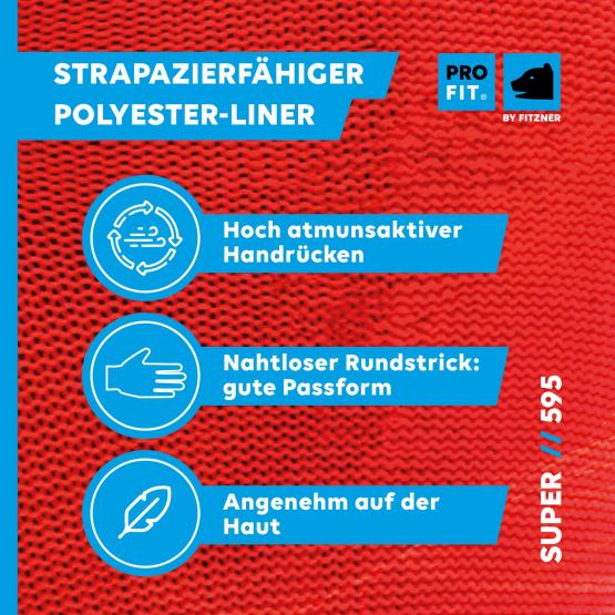 144 Paar Latex Handschuh, "Super", rot/schwarz, Strickbund