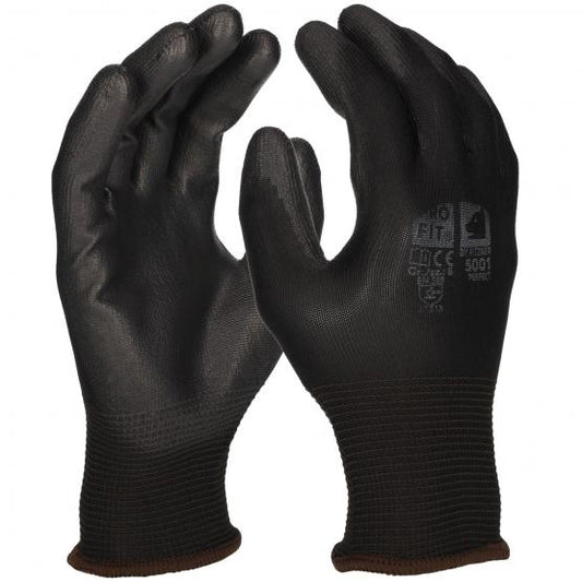 12 Paar PU Handschuh "Perfect", schwarz