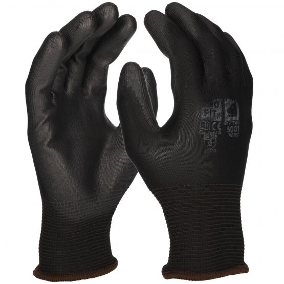12 Paar Nitril Handschuhe, "Hit", Nitrilschaum, grau/schwarz