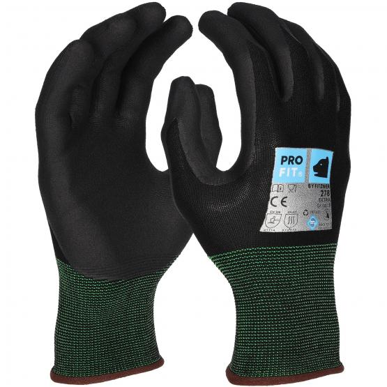 12 Paar Nitril Handschuhe "Extra", Nitrilschaum, schwarz/schwarz