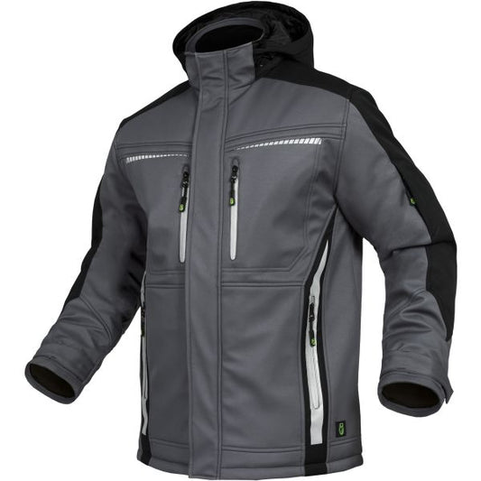 Winter-Softshelljacke Grau/Schwarz