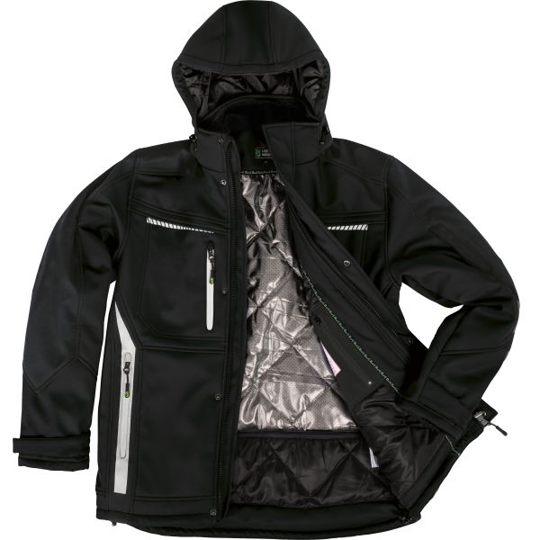 Winter-Softshelljacke Schwarz