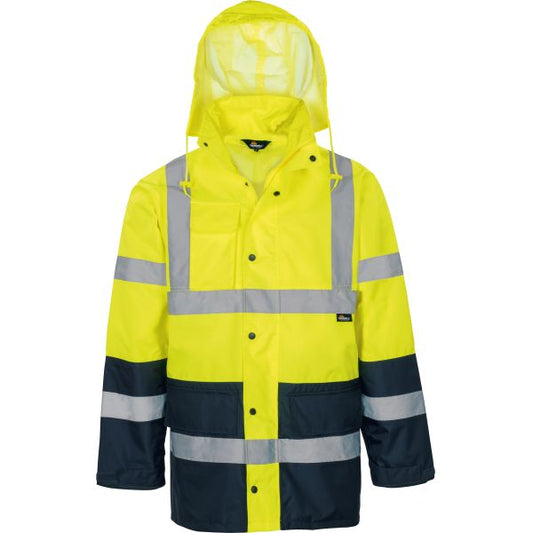 Regenjacke Leuchtgelb-marine