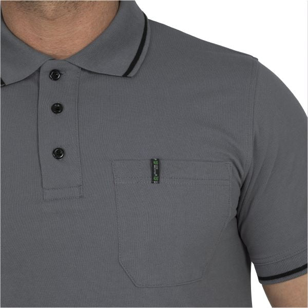 Polo-Shirt Leibwächter Flex Line Grau