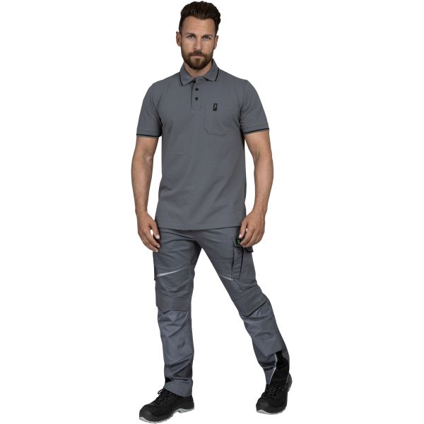 Polo-Shirt Leibwächter Flex Line Grau